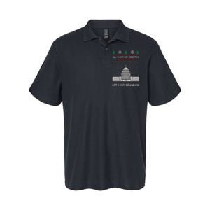 All I Want For Christmas Is A New President Let's Go Brandon Softstyle Adult Sport Polo