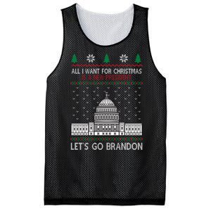 All I Want For Christmas Is A New President Let's Go Brandon Mesh Reversible Basketball Jersey Tank