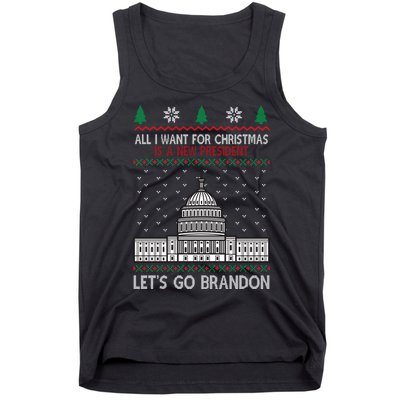 All I Want For Christmas Is A New President Let's Go Brandon Tank Top
