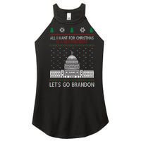 All I Want For Christmas Is A New President Let's Go Brandon Women's Perfect Tri Rocker Tank