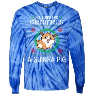 All I Want For Christmas Is A Guinea Pig Funny Xmas Sweater Gift Tie-Dye Long Sleeve Shirt