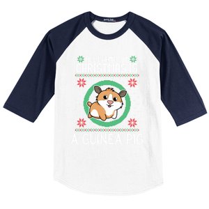 All I Want For Christmas Is A Guinea Pig Funny Xmas Sweater Gift Baseball Sleeve Shirt