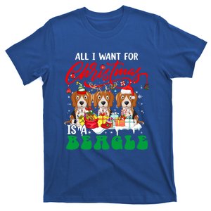 All I Want For Xmas Is A Beagle Three Santa Reindeer Dogs Gift T-Shirt