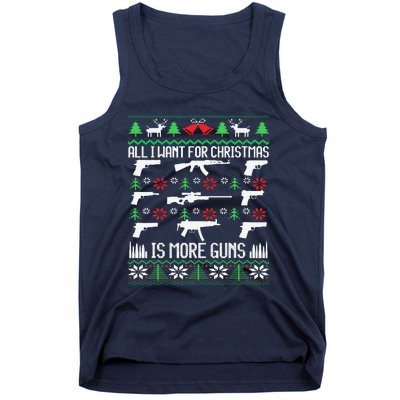 All I Want Is More Guns Collector Hunting Ugly Christmas Tank Top