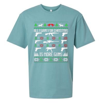 All I Want Is More Guns Collector Hunting Ugly Christmas Sueded Cloud Jersey T-Shirt