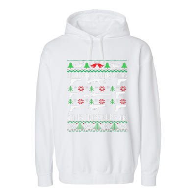 All I Want Is More Guns Collector Hunting Ugly Christmas Garment-Dyed Fleece Hoodie