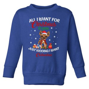 All I Want For Xmas Is You Just Ding I Want Chihuahua Gift Toddler Sweatshirt