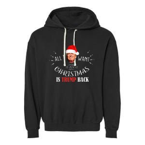 All I Want For Christmas Is Trump Back And New President Garment-Dyed Fleece Hoodie