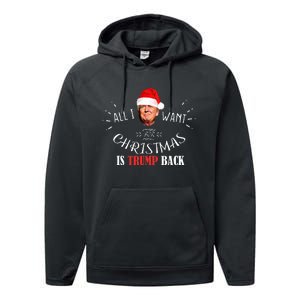 All I Want For Christmas Is Trump Back And New President Performance Fleece Hoodie