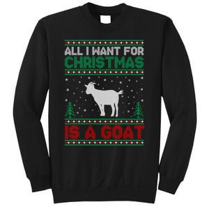 All I Want For Xmas Is A Goat Ugly Christmas Gift Sweatshirt