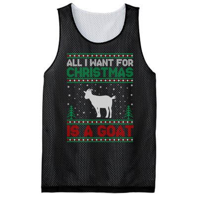 All I Want For Xmas Is A Goat Ugly Christmas Gift Mesh Reversible Basketball Jersey Tank