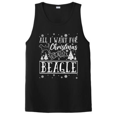 All I Want For Christmas Is My Beagle Funny Xmas Funny Gift PosiCharge Competitor Tank