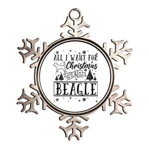 All I Want For Christmas Is My Beagle Funny Xmas Funny Gift Metallic Star Ornament