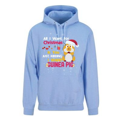 All I Want For Xmas Is You Just Ding I Want Guinea Pig Gift Unisex Surf Hoodie