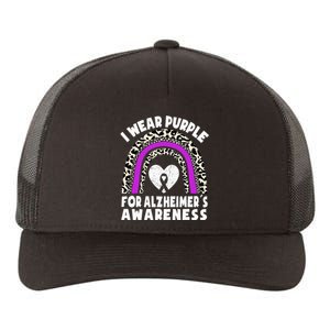 Alzheimers I Wear Purple For Alzheimers Awareness Rainbow Yupoong Adult 5-Panel Trucker Hat