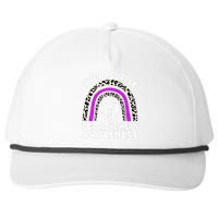 Alzheimers I Wear Purple For Alzheimers Awareness Rainbow Snapback Five-Panel Rope Hat