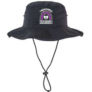 Alzheimers I Wear Purple For Alzheimers Awareness Rainbow Legacy Cool Fit Booney Bucket Hat