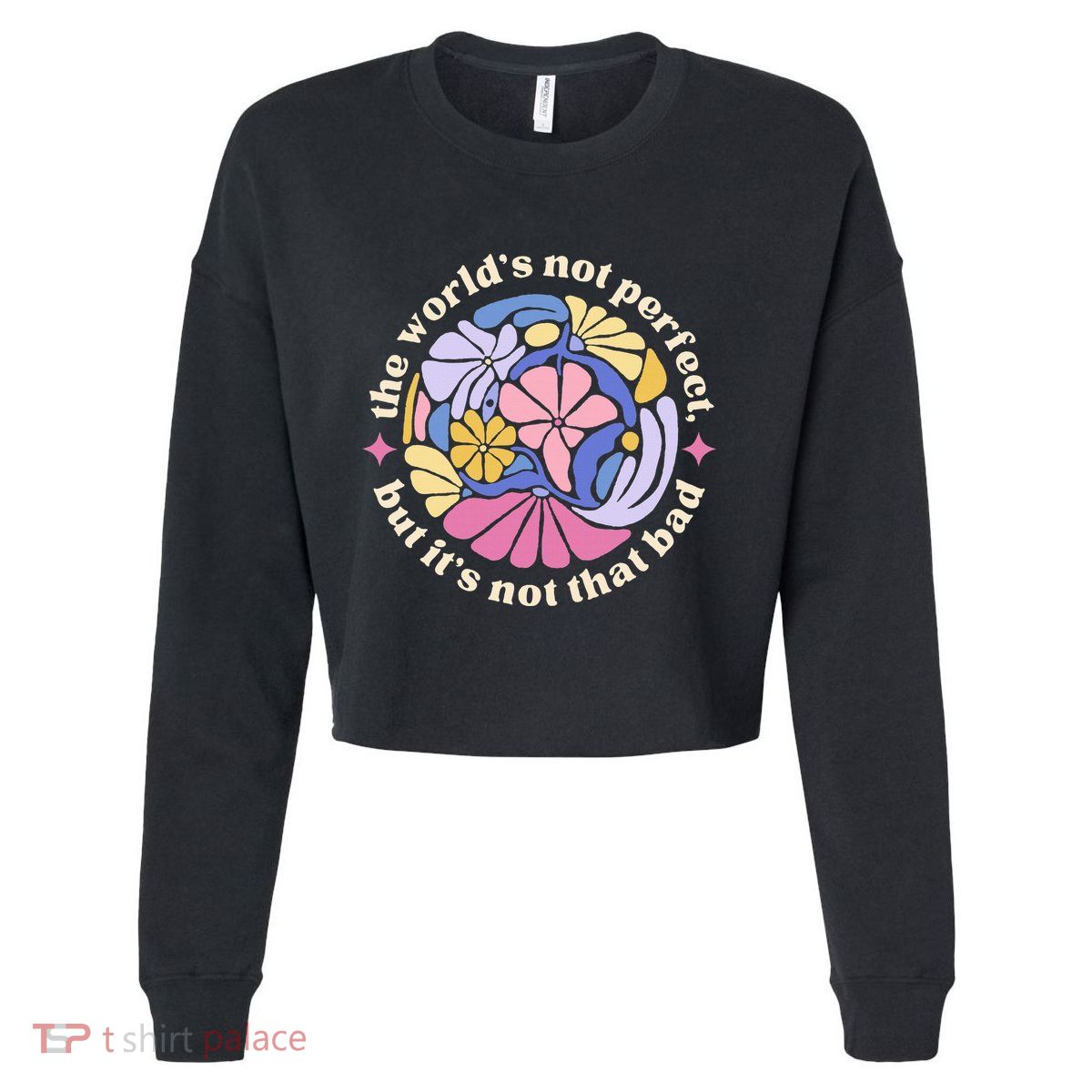 Alec If We Have Eachother Floral Art Benjamin Cropped Pullover Crew