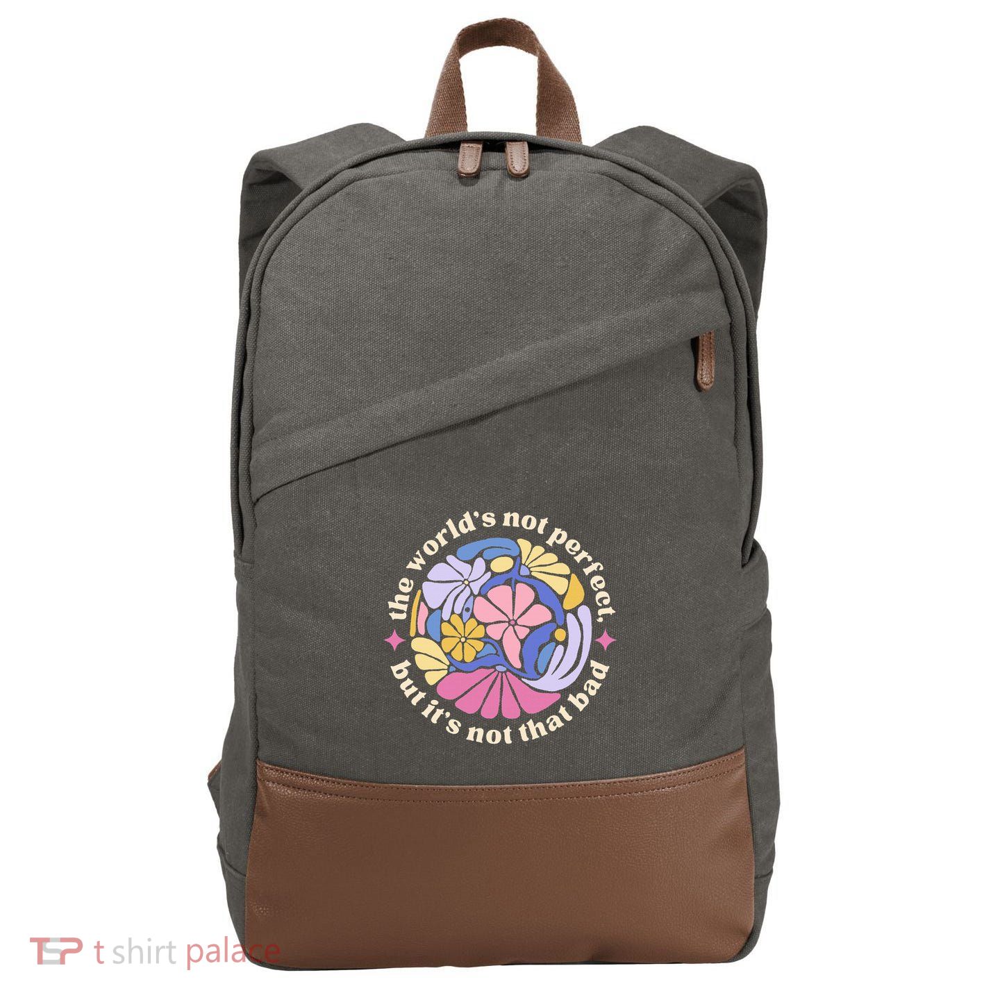 Alec If We Have Eachother Floral Art Benjamin Cotton Canvas Backpack