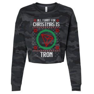 All I Want For Christmas Is Tron And Gift Cropped Pullover Crew