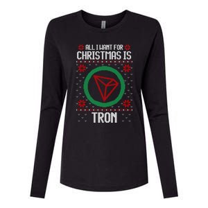 All I Want For Christmas Is Tron And Gift Womens Cotton Relaxed Long Sleeve T-Shirt