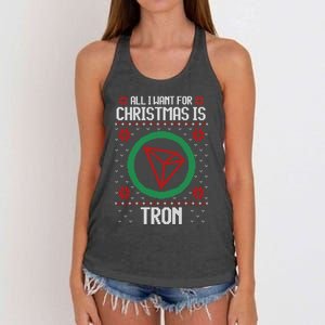 All I Want For Christmas Is Tron And Gift Women's Knotted Racerback Tank