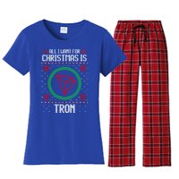 All I Want For Christmas Is Tron And Gift Women's Flannel Pajama Set