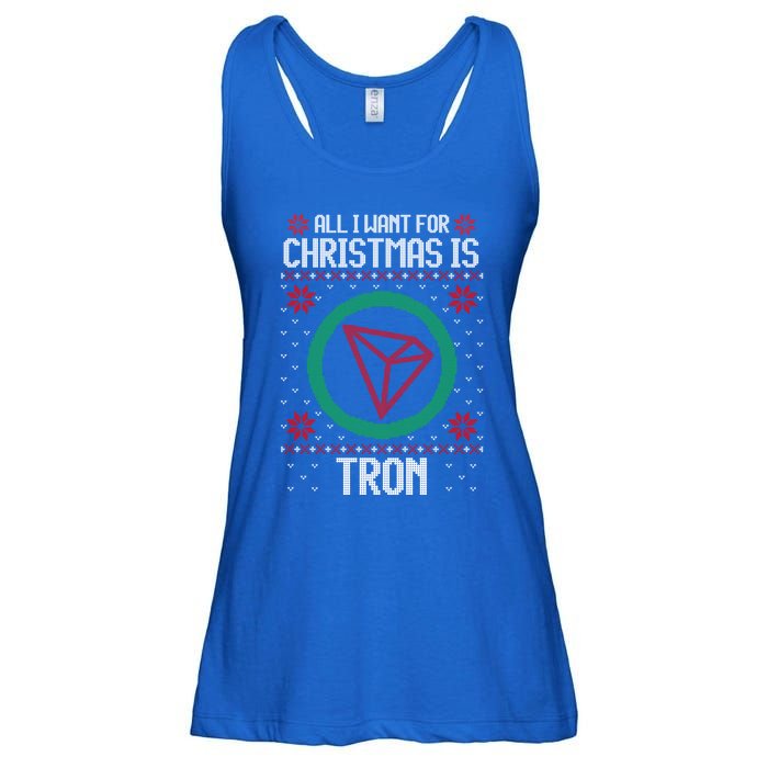 All I Want For Christmas Is Tron And Gift Ladies Essential Flowy Tank