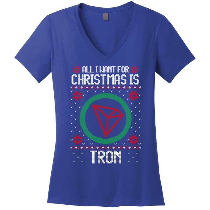 All I Want For Christmas Is Tron And Gift Women's V-Neck T-Shirt