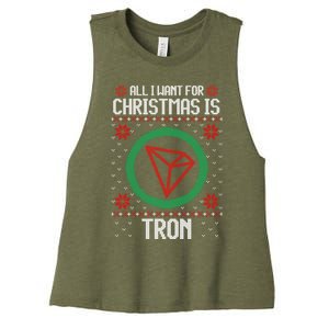 All I Want For Christmas Is Tron And Gift Women's Racerback Cropped Tank