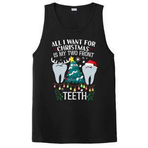 All I Want For Christmas Is My Two Front Teeth Funny Dental Assistant PosiCharge Competitor Tank