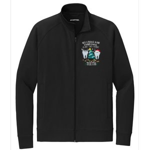 All I Want For Christmas Is My Two Front Teeth Funny Dental Assistant Stretch Full-Zip Cadet Jacket