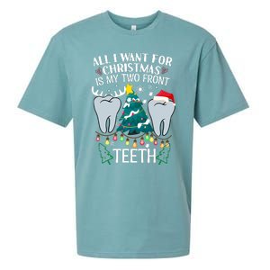 All I Want For Christmas Is My Two Front Teeth Funny Dental Assistant Sueded Cloud Jersey T-Shirt