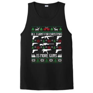 All I Want Is More Guns Collector Hunting Ugly Christmas Great Gift PosiCharge Competitor Tank