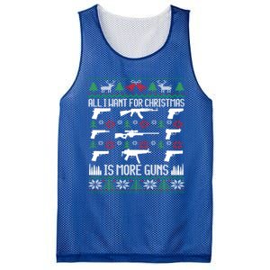 All I Want Is More Guns Collector Hunting Ugly Christmas Great Gift Mesh Reversible Basketball Jersey Tank