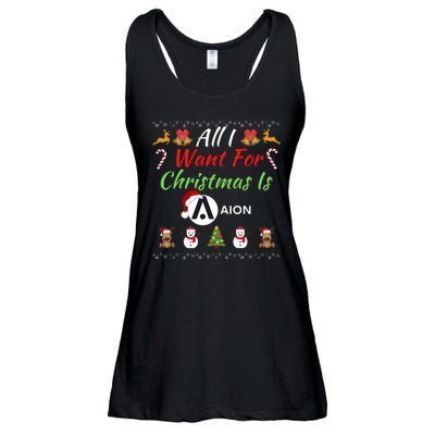 All I Want For Christmas Is AION, HODL AION, Crypto AION Logo Ladies Essential Flowy Tank