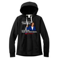 All I Want For Christmas Is To Never Hear Her Voice Again Women's Fleece Hoodie