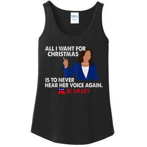 All I Want For Christmas Is To Never Hear Her Voice Again Ladies Essential Tank