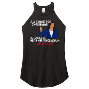 All I Want For Christmas Is To Never Hear Her Voice Again Women's Perfect Tri Rocker Tank