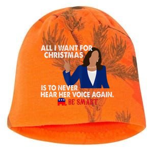 All I Want For Christmas Is To Never Hear Her Voice Again Kati - Camo Knit Beanie