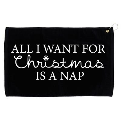 All I Want For Christmas Is A Nap Funny Holiday Gift Grommeted Golf Towel