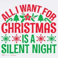 All I Want For Christmas Is A Silent Night Bucket Hat