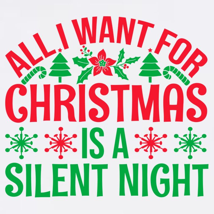 All I Want For Christmas Is A Silent Night Flatbill Hat