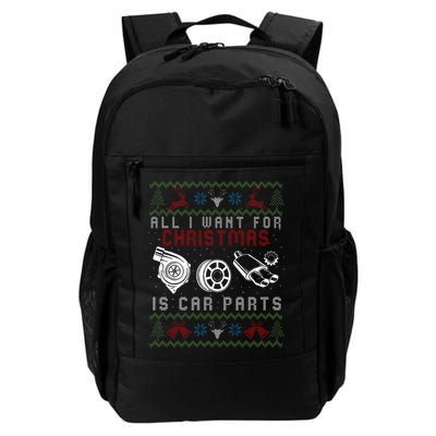 All I Want For Christmas Is More Car Parts Ugly Christmas Backpack