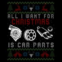 All I Want For Christmas Is More Car Parts Ugly Christmas Bucket Hat