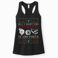 All I Want For Christmas Is More Car Parts Ugly Christmas Womens Tank Top