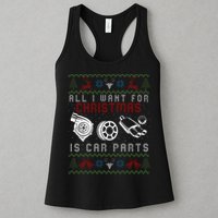 All I Want For Christmas Is More Car Parts Ugly Christmas Womens Tank Top