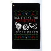 All I Want For Christmas Is More Car Parts Ugly Christmas Golf Towel