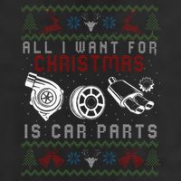 All I Want For Christmas Is More Car Parts Ugly Christmas Golf Towel