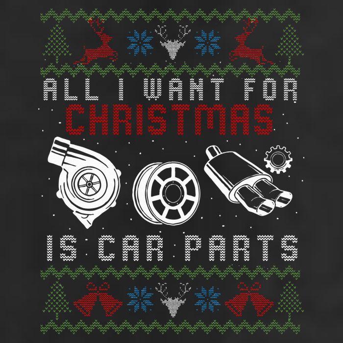 All I Want For Christmas Is More Car Parts Ugly Christmas Golf Towel